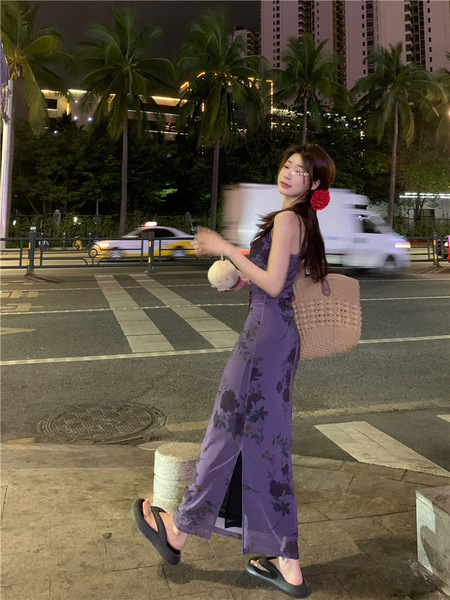 Purple summer dress