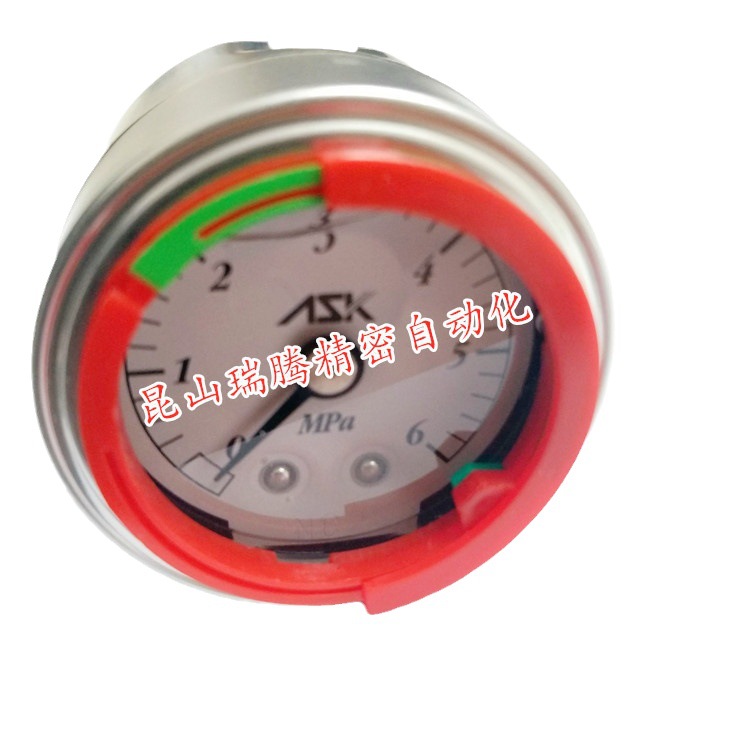 带彩色环ASK压力表OPG-DT-R1/4-39x6MPa-S-CR充油轴向安装