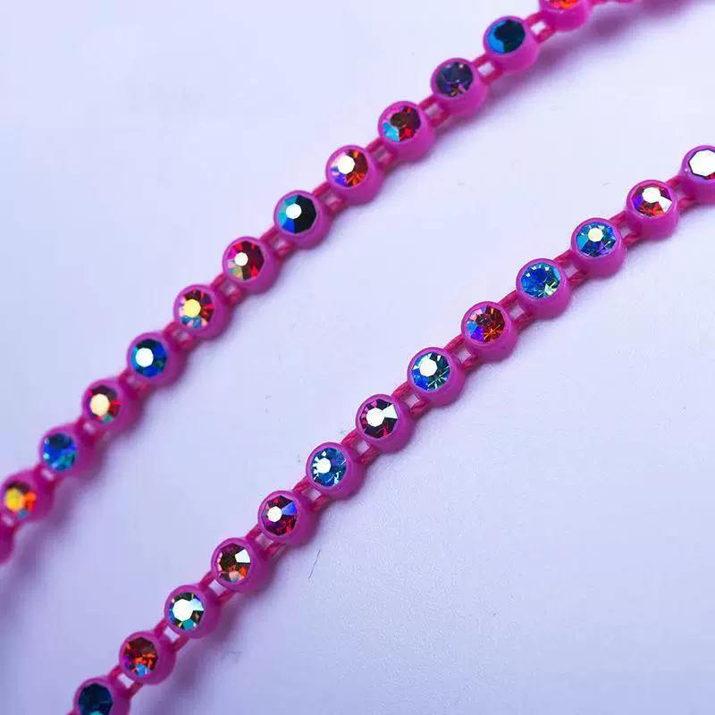 Direct sales 8#Single AB color multi -color thread drill 3mm single -row A -level drill plus dense diamond chain craftsmanship accessories