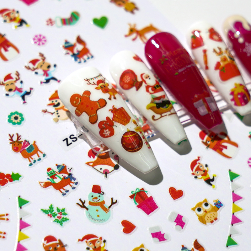 Christmas Fashion Christmas Tree Santa Claus Elk Paper Nail Decoration Accessories display picture 2
