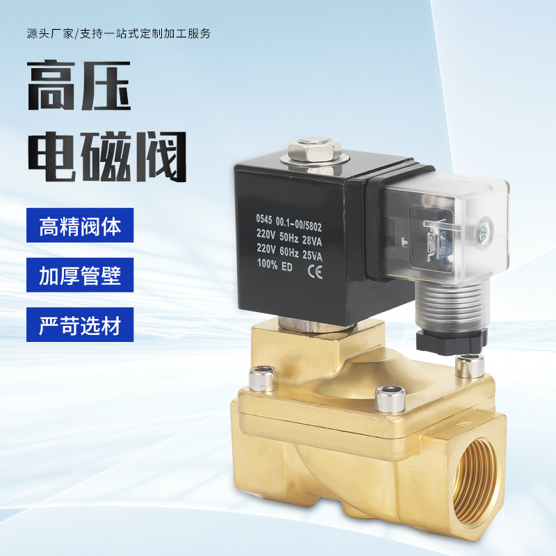 宝达灵先导式高压BDL-SLP-20气体液体黄铜螺纹常闭型控制阀电磁阀