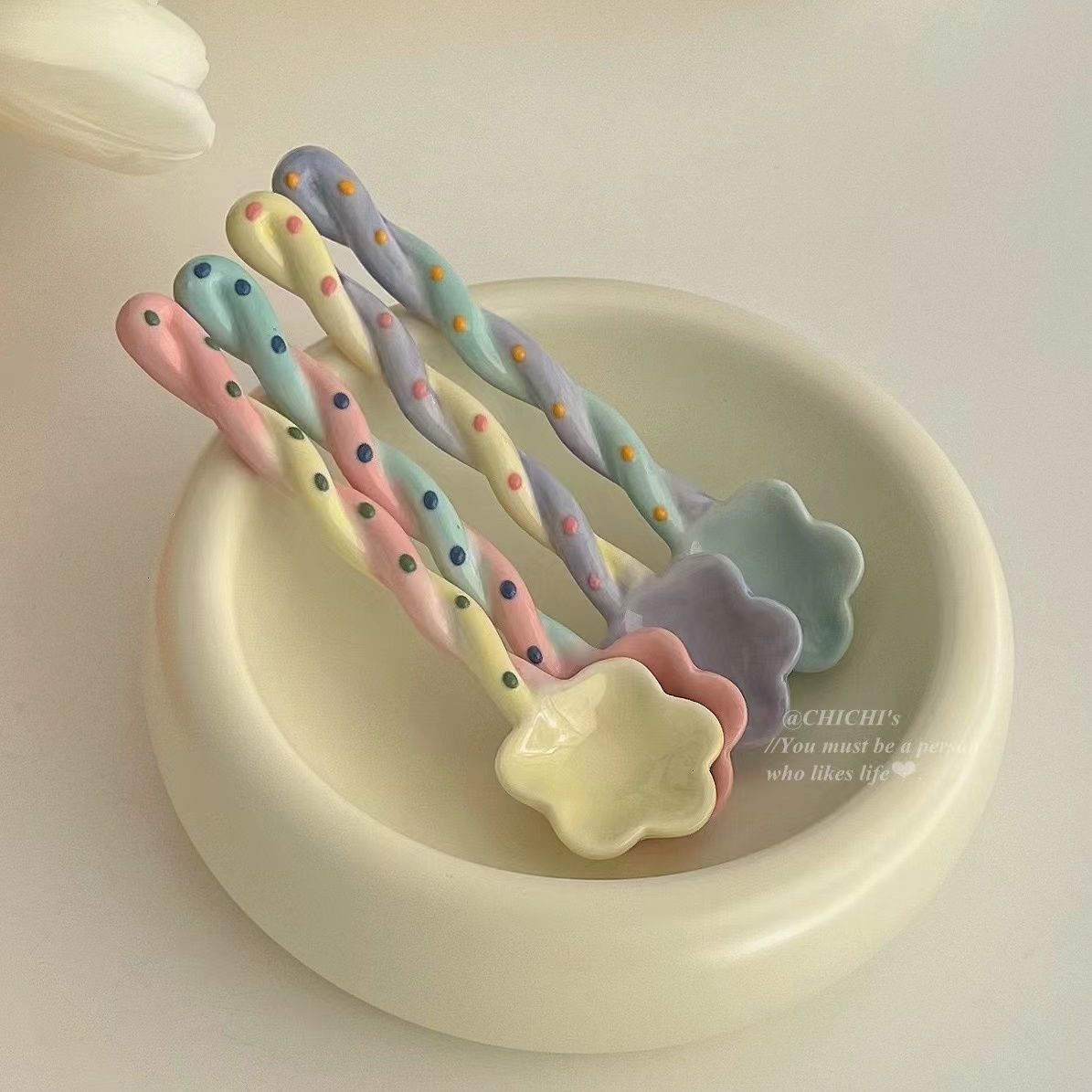 Korean ceramic cute creative spoon