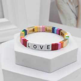 字母手链LOVE情人节礼品情人手链求爱男女学生情侣手链DIY时尚