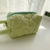 Green, polyester, flowered