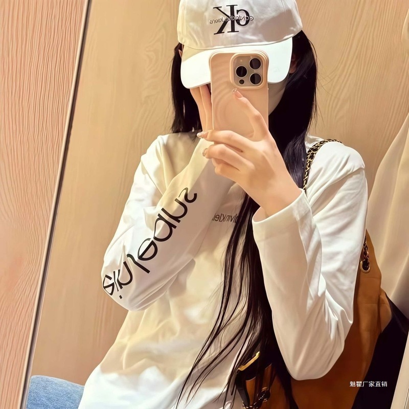 家长袖卫衣烫印袖标设计时尚百搭男款打底衫印花平板布其他|undefined