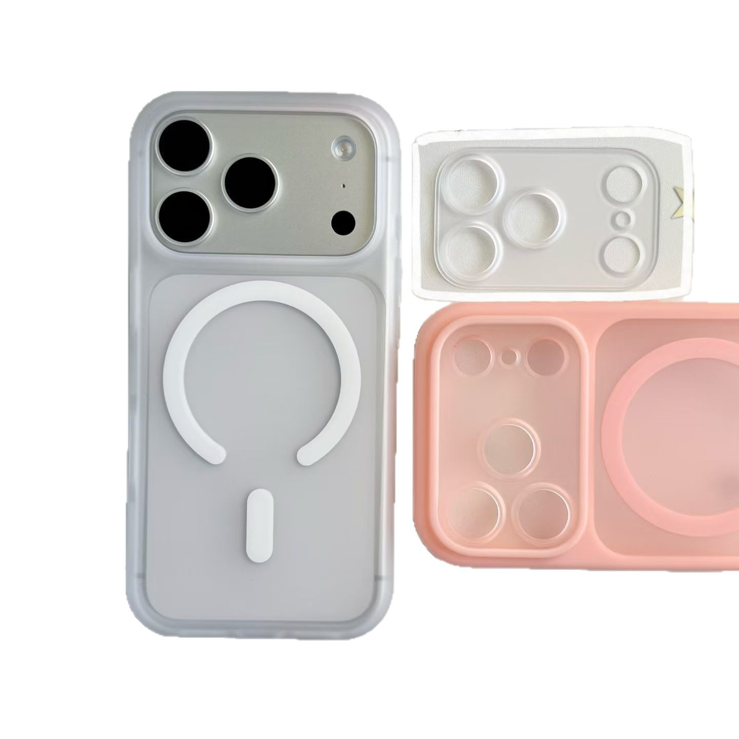 Lentes desmontables creativas para iPhone17promax succión de arena suave para teléfonos móviles de goma de manzana 14 anti-caída