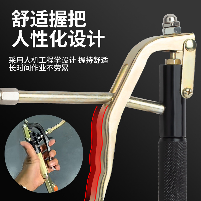 气动黄油枪万向枪头高压气动万向直向手动黄油枪注油器黄油机E18