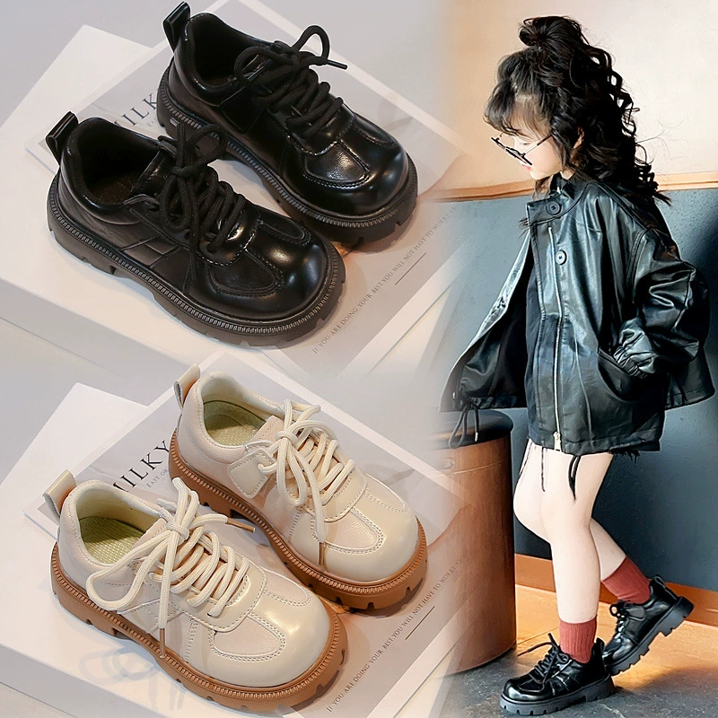 Кожаные туфли для мальчиков 2025 Весенняя мягкая кожа для детей