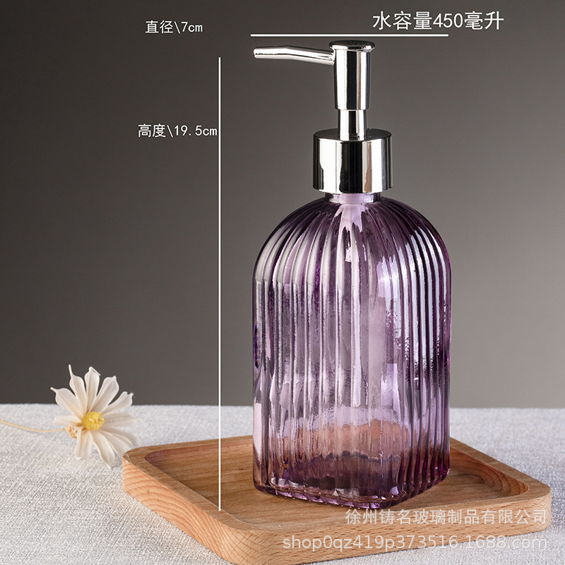 スポット卸売アマゾンプッシュ式ガラス手指消毒剤垂直パターン増粘ボストンシャワージェルローションボトル|undefined