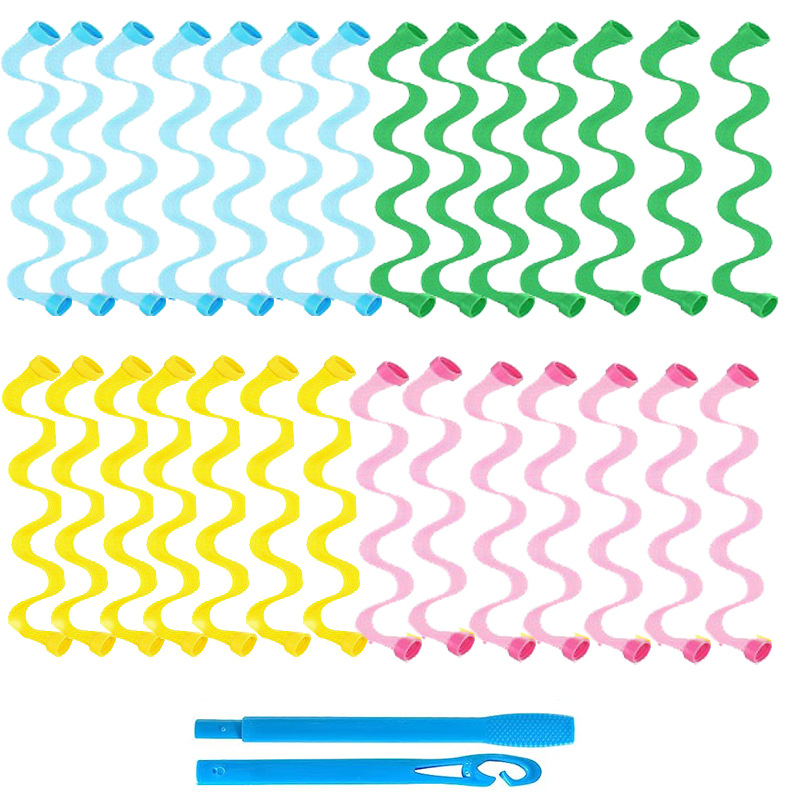 Transfronterizo multi-Tamaño de rollo de huevo ondulación del agua palo de curling manual de bricolaje Pelo Rizado artefacto updo artefacto no duele el pelo rizado