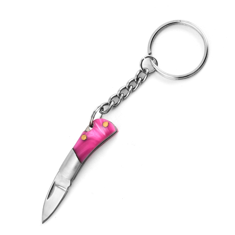 Fábrica directa de bolsillo al aire libre cuchillo plegable cuchillo de frutas portátil expreso mini portable llavero