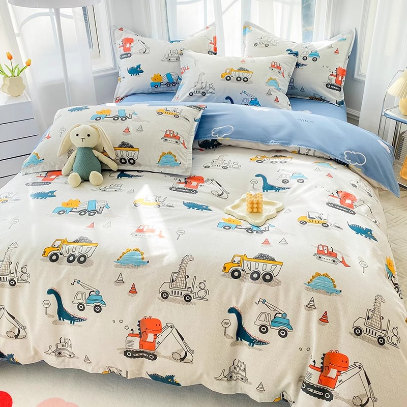 Cubierta de edredón de algodón para niños de una sola pieza 120x150x200cm Niños de jardín de infantes Coche de algodón funda de edredón para un solo niño