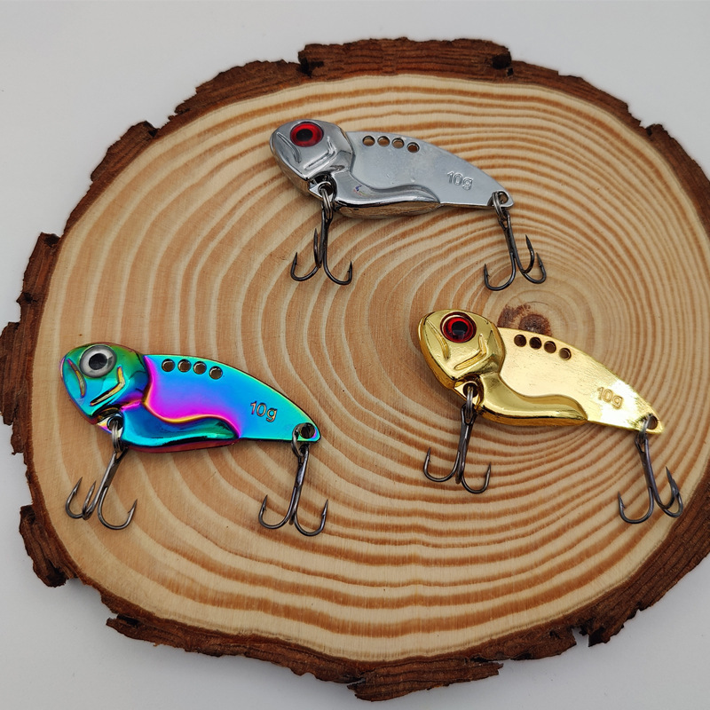 Vib Lure Bait Rattlesnake Long-Range Zinc Alloy Sequin Dragon Scale Colorful Metal Bionic Fish Hard Bait Vib Wholesale