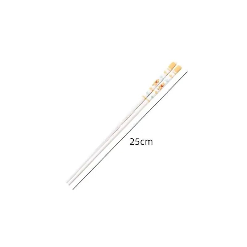 Palillos de cerámica para el hogar de Disney Palillos blancos antibacterianos y antimoho Vajilla de dibujos animados Palillos antideslizantes de alto valor para una persona