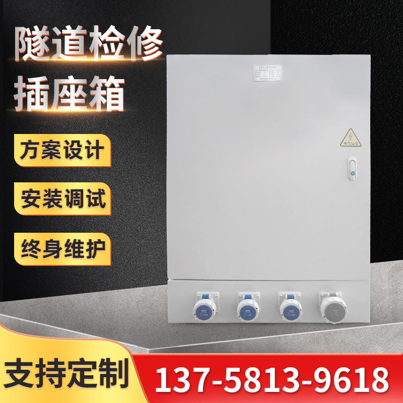 户外工业防水组合插座箱 电源检修箱 16A防水双插座隧道检修箱