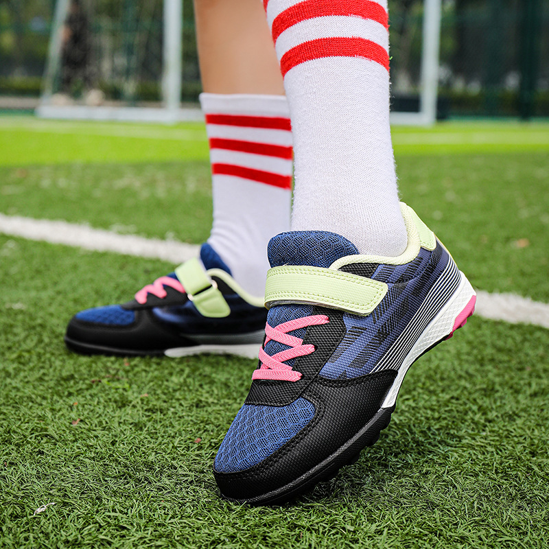 Zapatos de Fútbol de Malla para Niños Tallas 30-38, de Malla y Caucho, Transpirables para Terreno de Juego