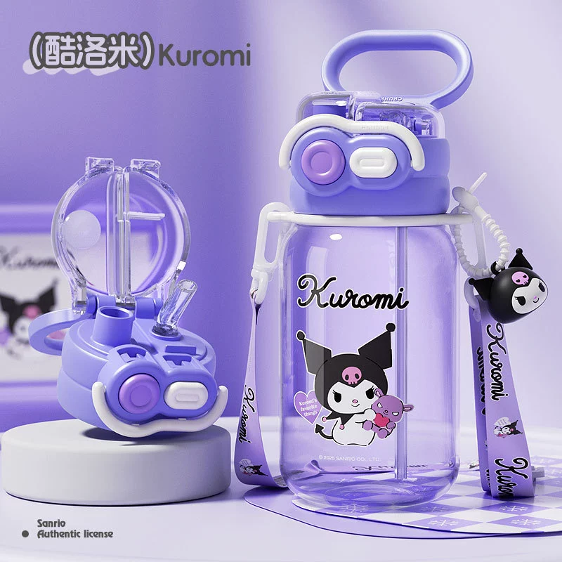 Cute children's high quality straw with glass, capacious handheld glass