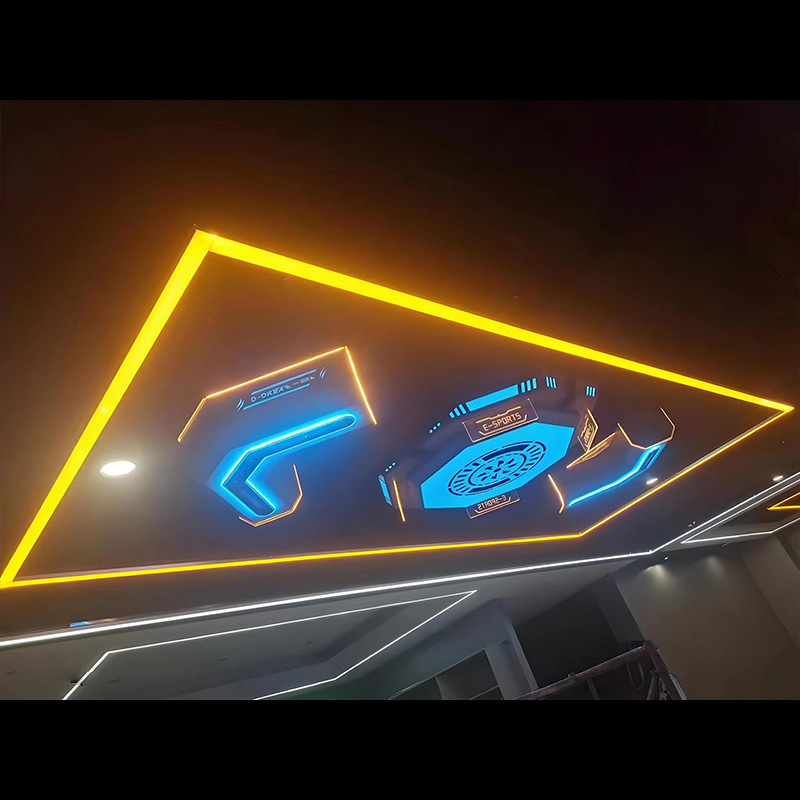 lámpara de módulo de videojuegos de ciudad de videojuegos de pared decoración de luces de internet café módulo de luces ktv pasillo de animación de ciudad de modelado de luces