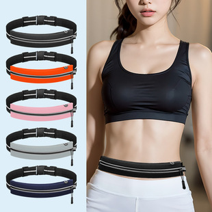 New reflective waist bag outdoor sports running waist bag waterproof anti-shake close-fitting mobile phone bag fitness riding belt bag