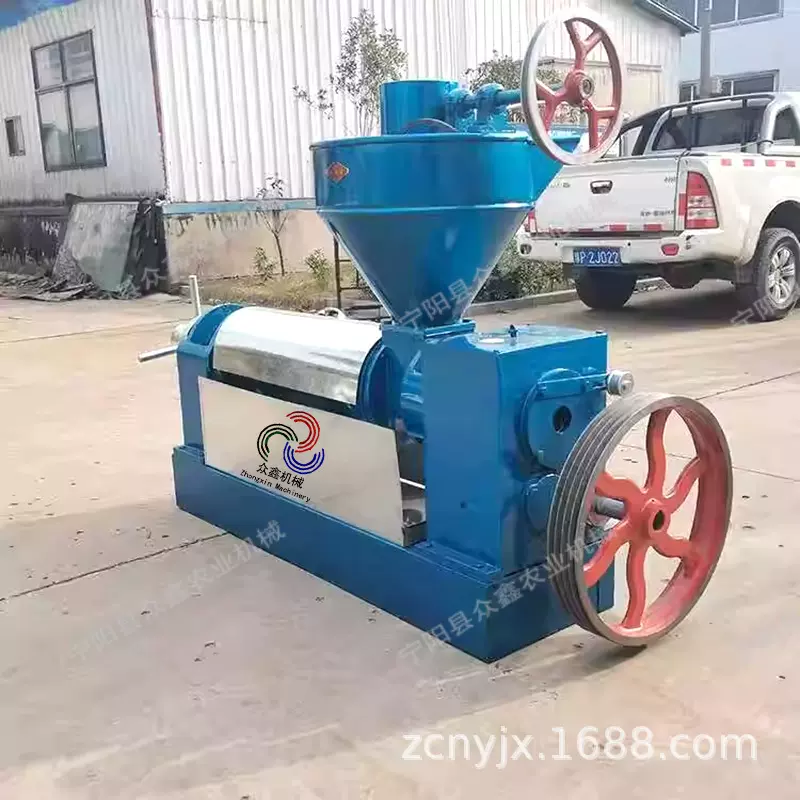 植物油压榨设备商用80型螺旋榨油机冷榨榨油机电动新款挤压出油机