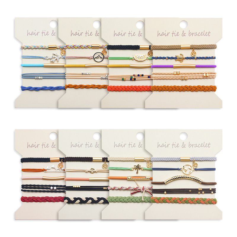 Famous Vietnam Europe and the United States Cross-border Bohemian Hair Ring Bracelet Various Specifications Hand-woven Beaded Headband Women