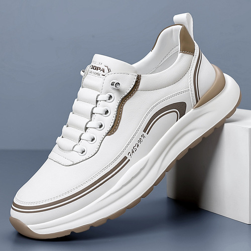 Skate shoes men's new style students small white shoes casual leather men's shoes wholesale men's sneakers