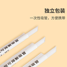 食品级独立包装可降解一次性吸管外卖打包奶茶管聚乳酸PLA管现货