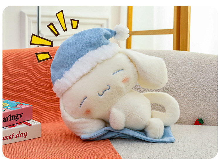 Sleeping Cinnamon Dog Doll Popular Internet Celebrity Toy Children's Soothing Companion Little White Dog Stuffed Pillow Girls' Festival