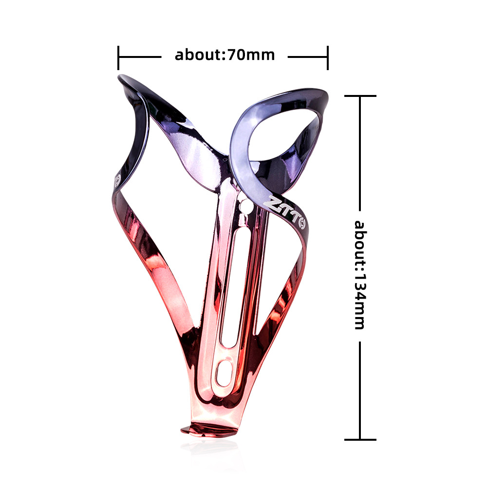Sostenedor de la taza de agua de la bicicleta de carretera gradiente de color bicicleta de montaña de aleación de aluminio titular de la botella de agua bilateral positiva titular de la botella de agua abierta