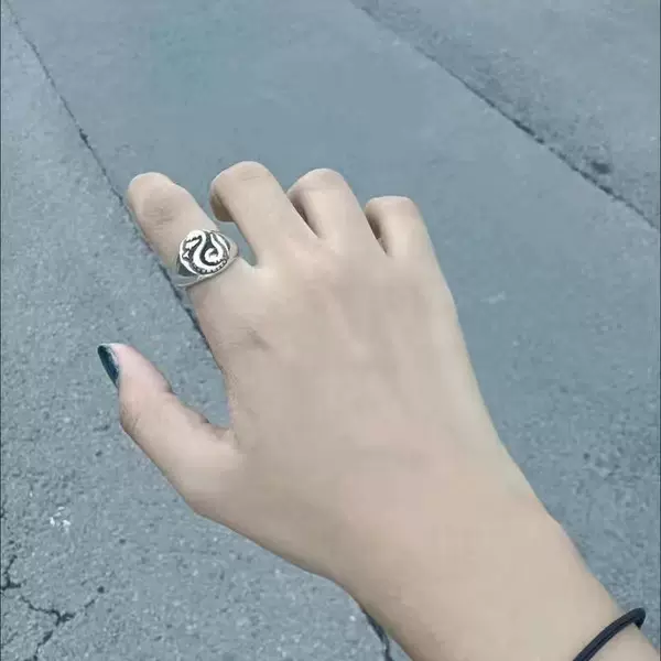 New Cross-Border Draco Malfoy Family Crest Snake Courtyard Ring Pure Blood Oval Retro Glossy Snake Ring