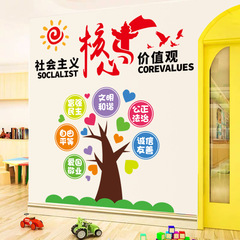 旅康牆貼CH57045社會主義樹學校教室牆面布置正能量裝飾貼畫壁紙