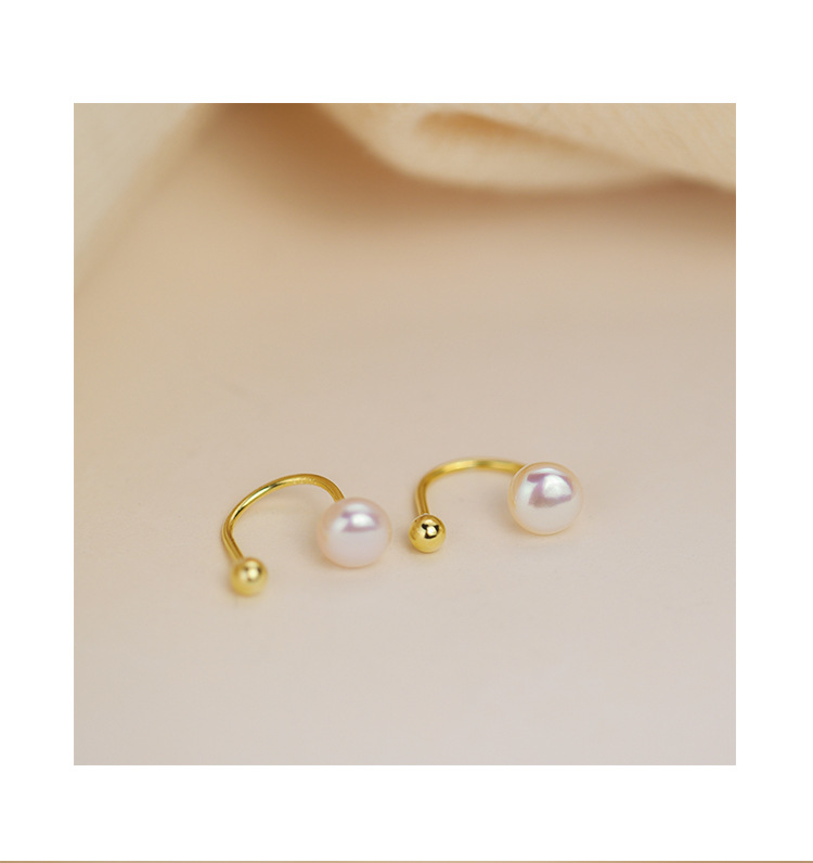 1 Paar Elegant Geometrisch Legierung Überzug Künstliche Perlen Frau Ohrringe display picture 3