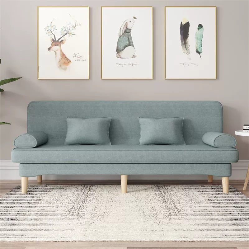 Маленький тканевый диван для квартиры, простой складной диван-кровать для аренды квартиры, гостиной, одноместный, двухместный, трехместный, интернет-знаменитости