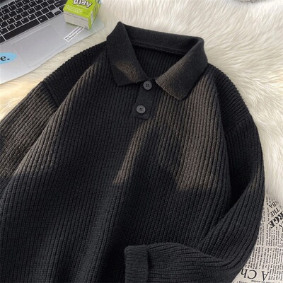 Retro polo sweater winter Lazy senior Sweater Adidas 2022 new pattern American style Primer Sweater