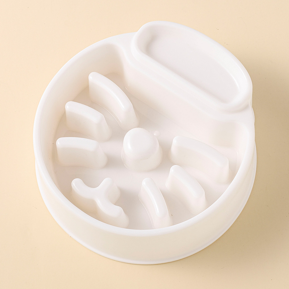 Cat Bowl Pet Bowl Slow Food Bowl alimentador anti-choke Slow Food Bowl colorido práctico perro tazón vajilla suministros para mascotas al por mayor