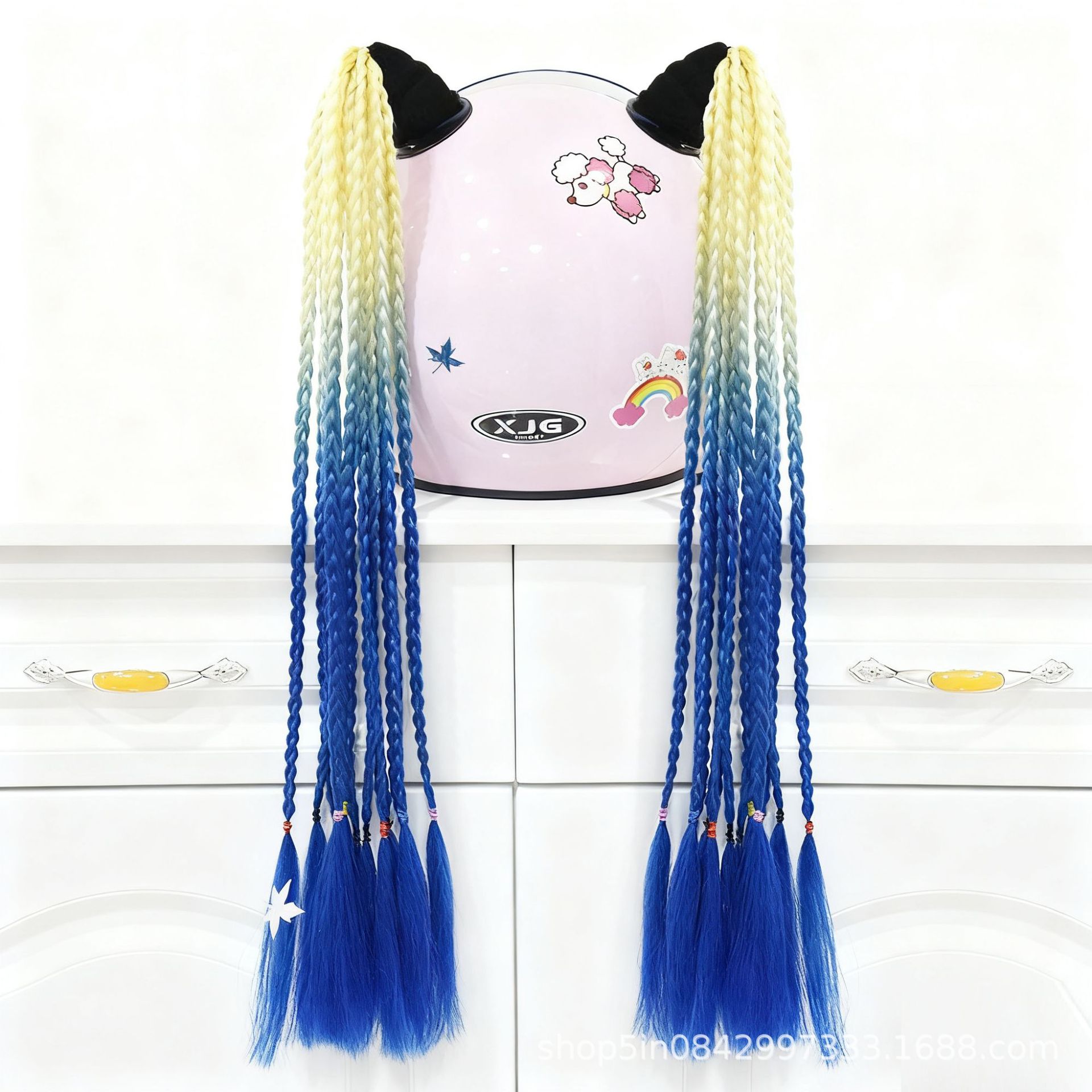 Auto Parts and Accessories: Motuoche Helmet Braids - blue