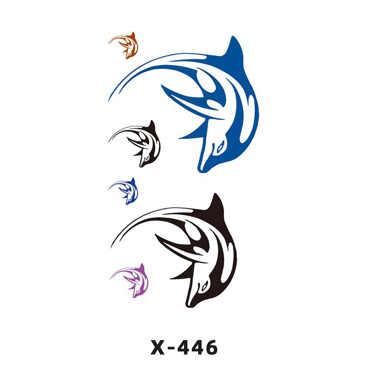 Arco de flor pequeña pegatinas de tatuaje fresco 3D dibujos animados transfronterizo Henna rosa impermeable texto en inglés pegatinas de tatuaje