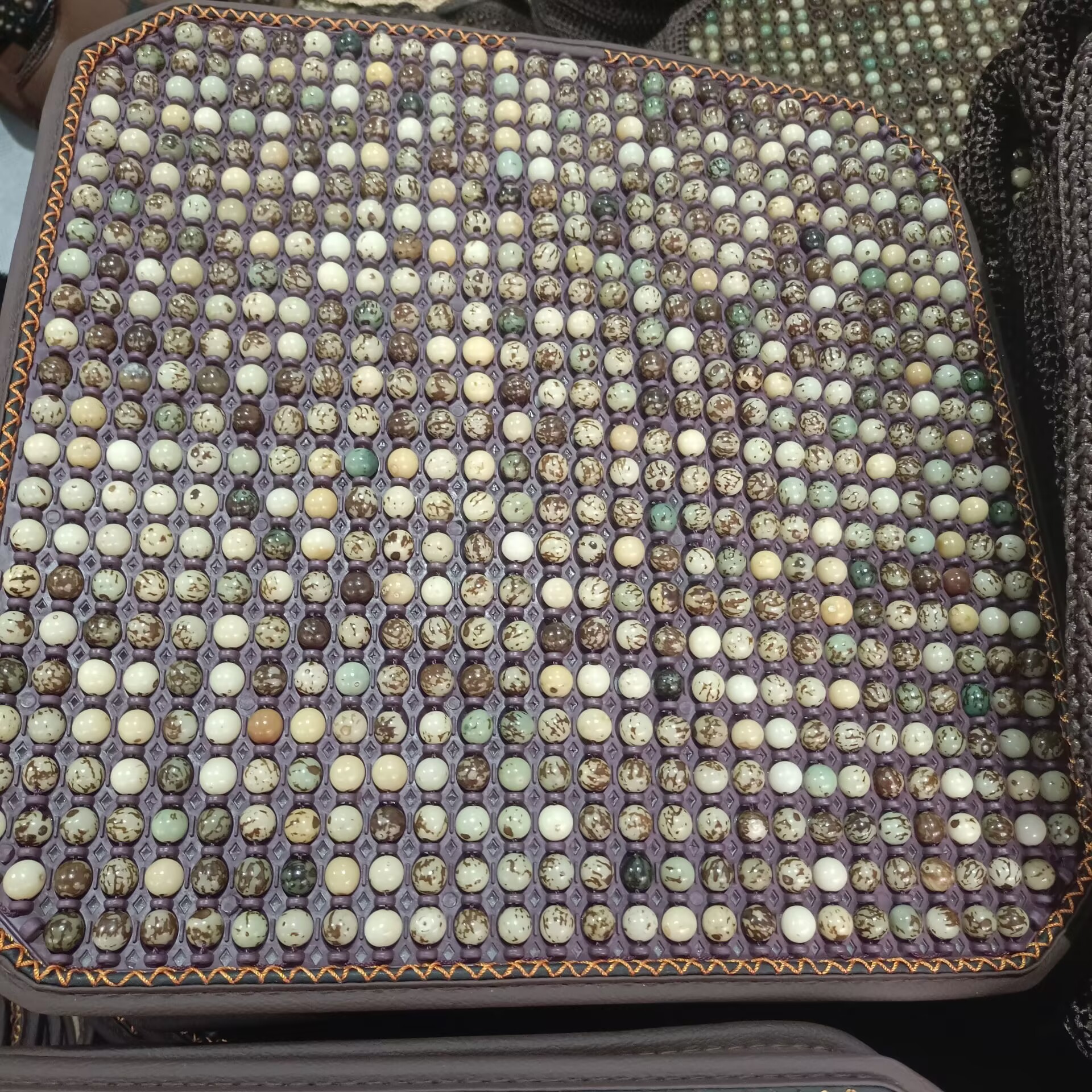 Seat cushion, seat cover – Qìchē Square Pad Four - dragon-bone-flower-bead