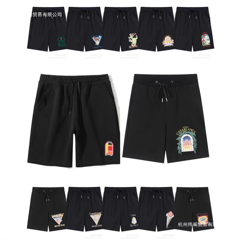 Casablanca Casablanca Printed Casual Shorts and Sweatpants Independent Site Cross-Border E-Commerce Foreign Trade Dropshipping
