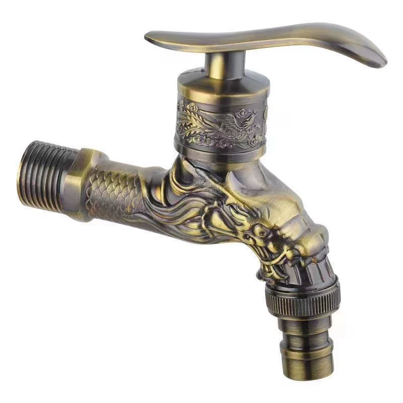 Смеситель для кухонной мойки в античном стиле с удлиненным быстросъемным настенным изливом в ретро-стиле.