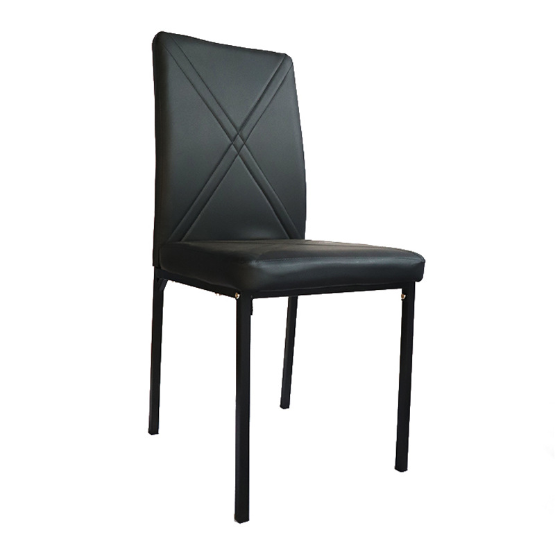 Silla de Comedor de Cuero y Metal Giratoria para Hotel y Restaurante