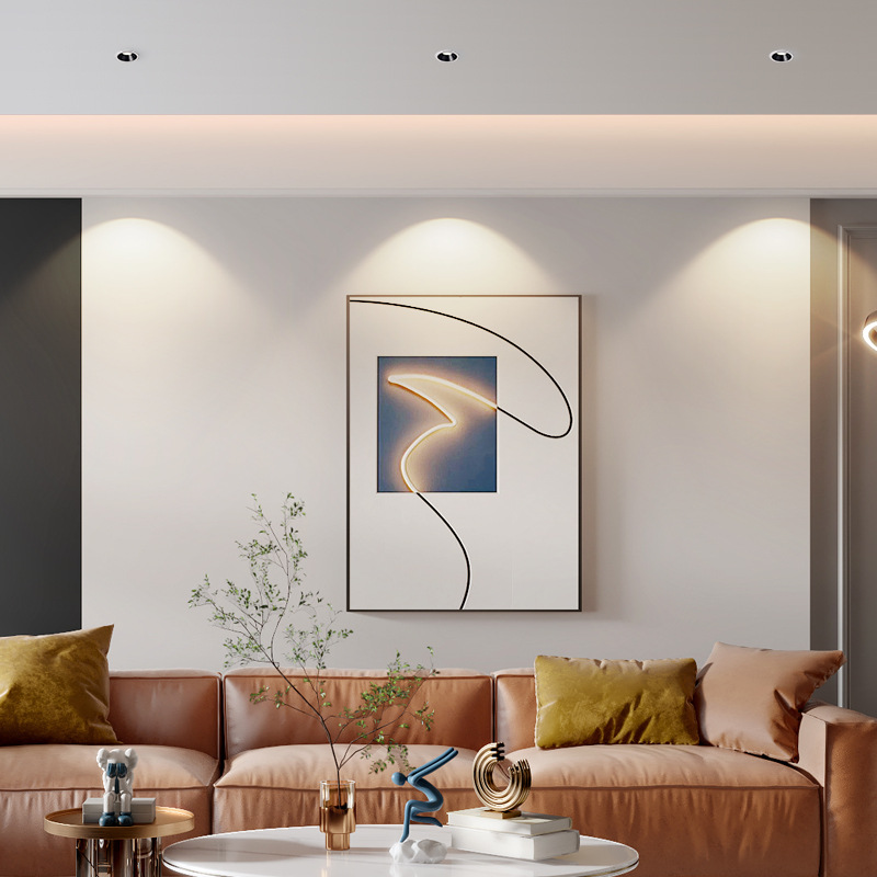 Foco Downlight LED Empotrable de Aluminio Antideslumbrante para Sala de Estar