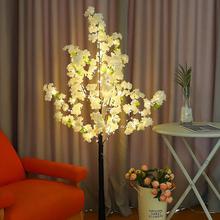 led樱花树灯亚马逊圣诞彩灯间客厅装饰氛围灯发光树情侣房间布置.