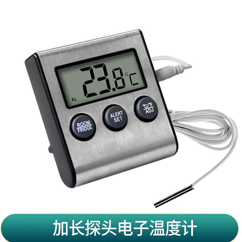 Маленький термометр для холодильных камер с высокой точностью, цифровым дисплеем и функцией напоминания для контроля температуры в холодильных установках, оригинальный контроль температуры.