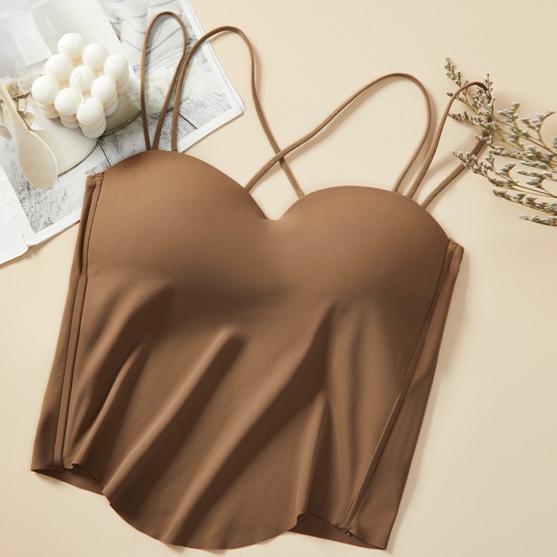 Chaleco de cojín en el pecho con tirantes cruzados de viento puro para mujer