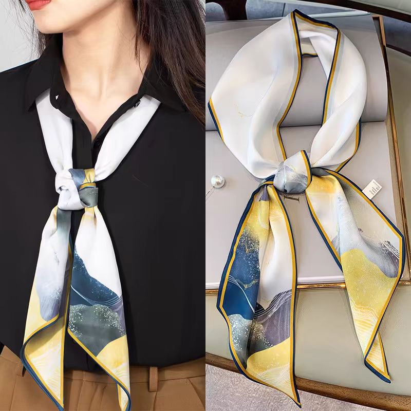 Scarf Women's 2025 New Small Long All-match Spring and Autumn Summer Thin Narrow Matching Shirt Shirt Neck Scarf Scarf