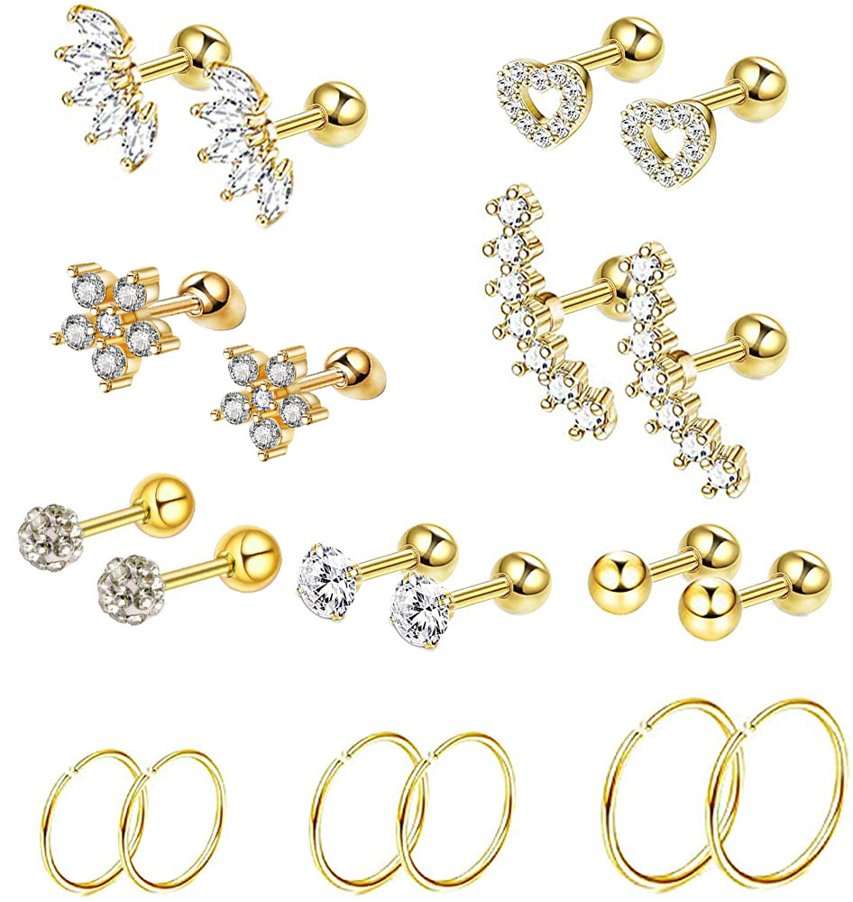 Labret piercing jewelry detail image