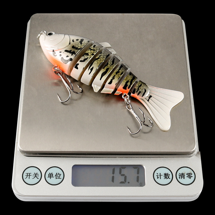 Yaohai Road Cebo de pesca de Asia Cebo de pesca de varias secciones Pescado de siete secciones Pesca en el mar Aparejos de pesca biónicos Cebo falso al por mayor