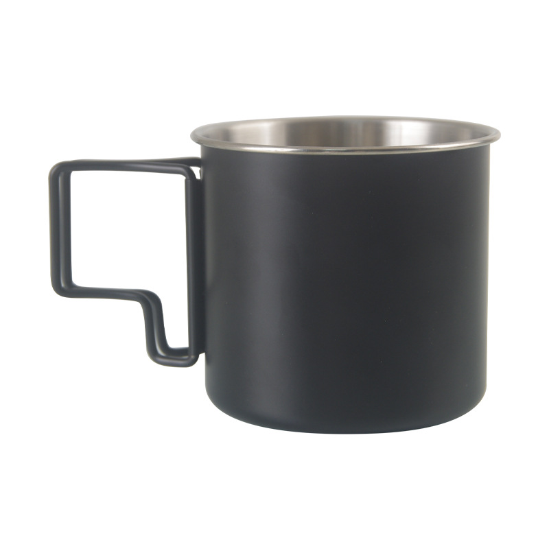 새로운 8CM 입 컵 퓨어 블랙(새 손잡이)