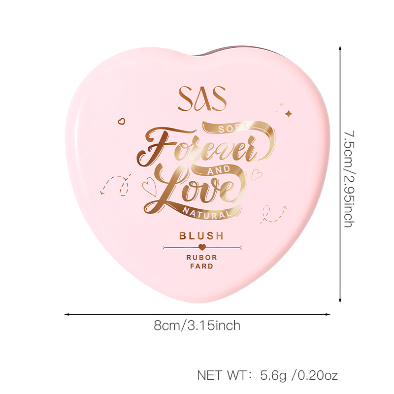 (caja de exhibición) SAS Cosmetic Transfronterizo Color especial Blush Powder 24 piezas en una caja SLP003